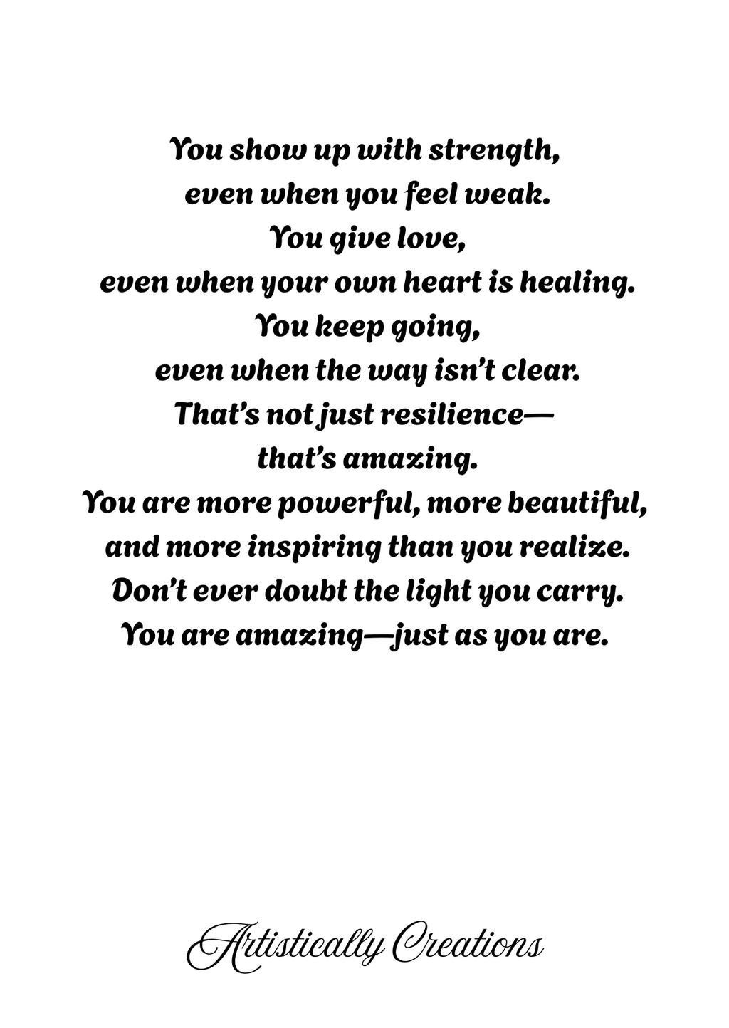 YOU ARE AMAZING