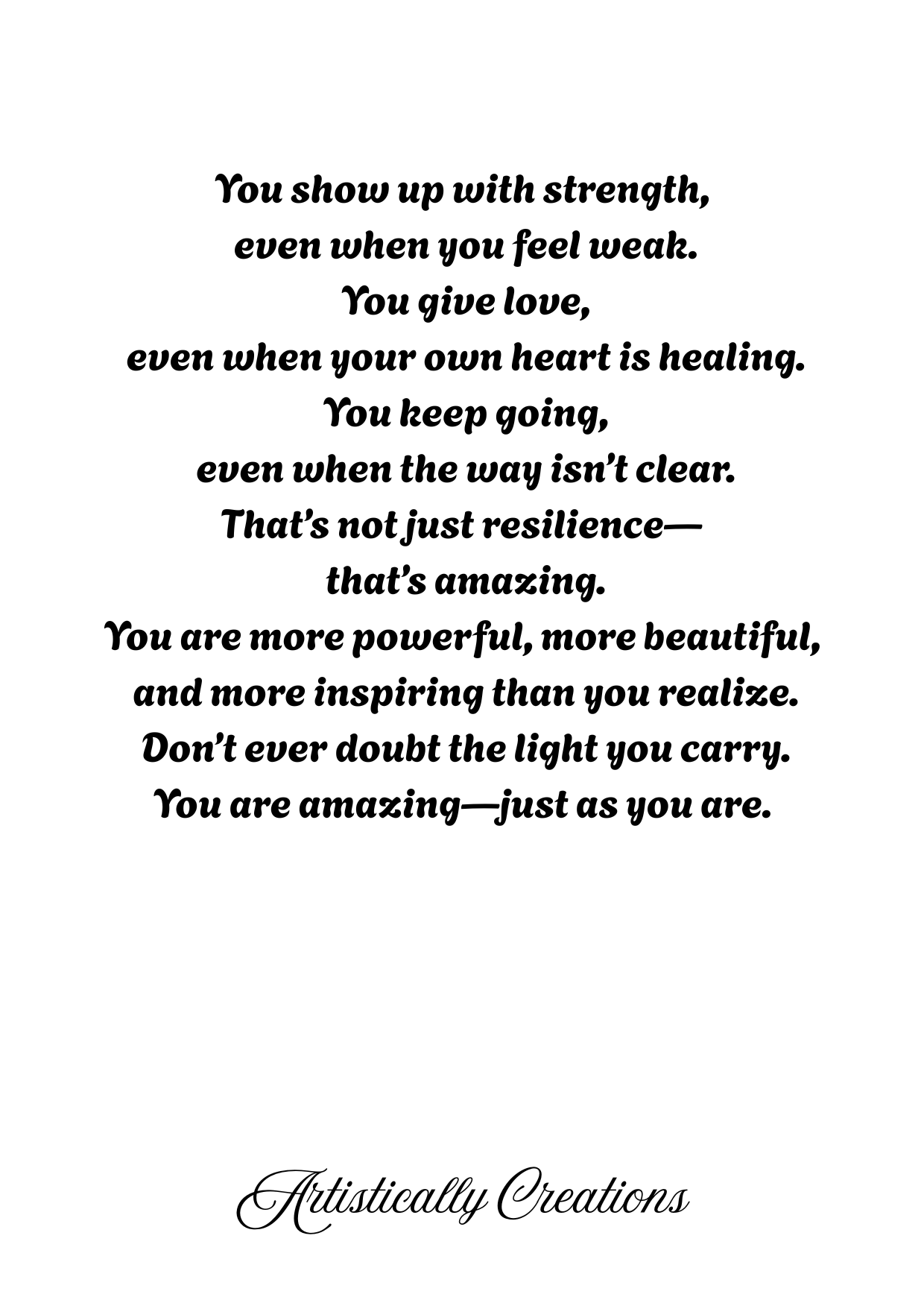 YOU ARE AMAZING
