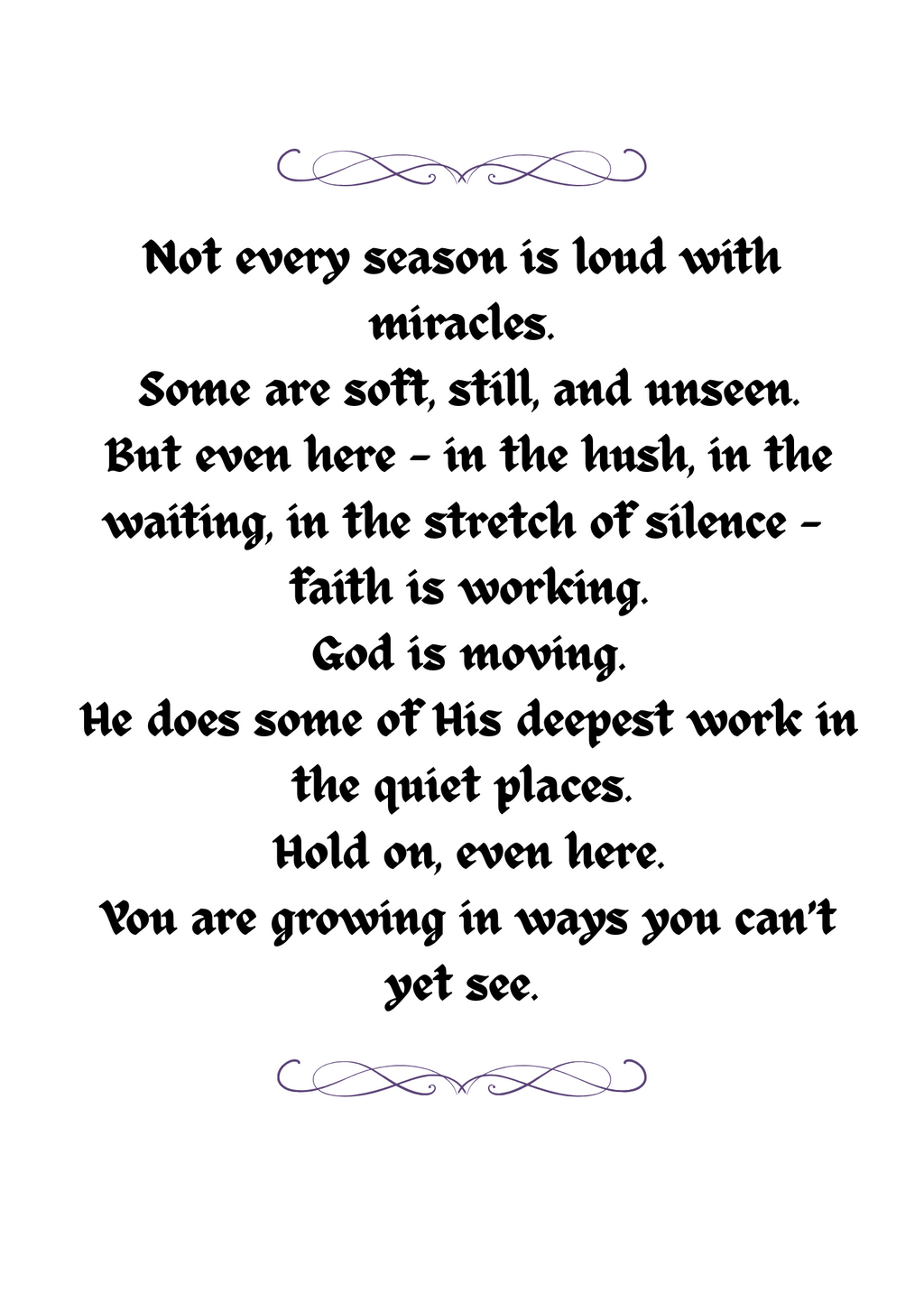 FAITH IN THE QUIET