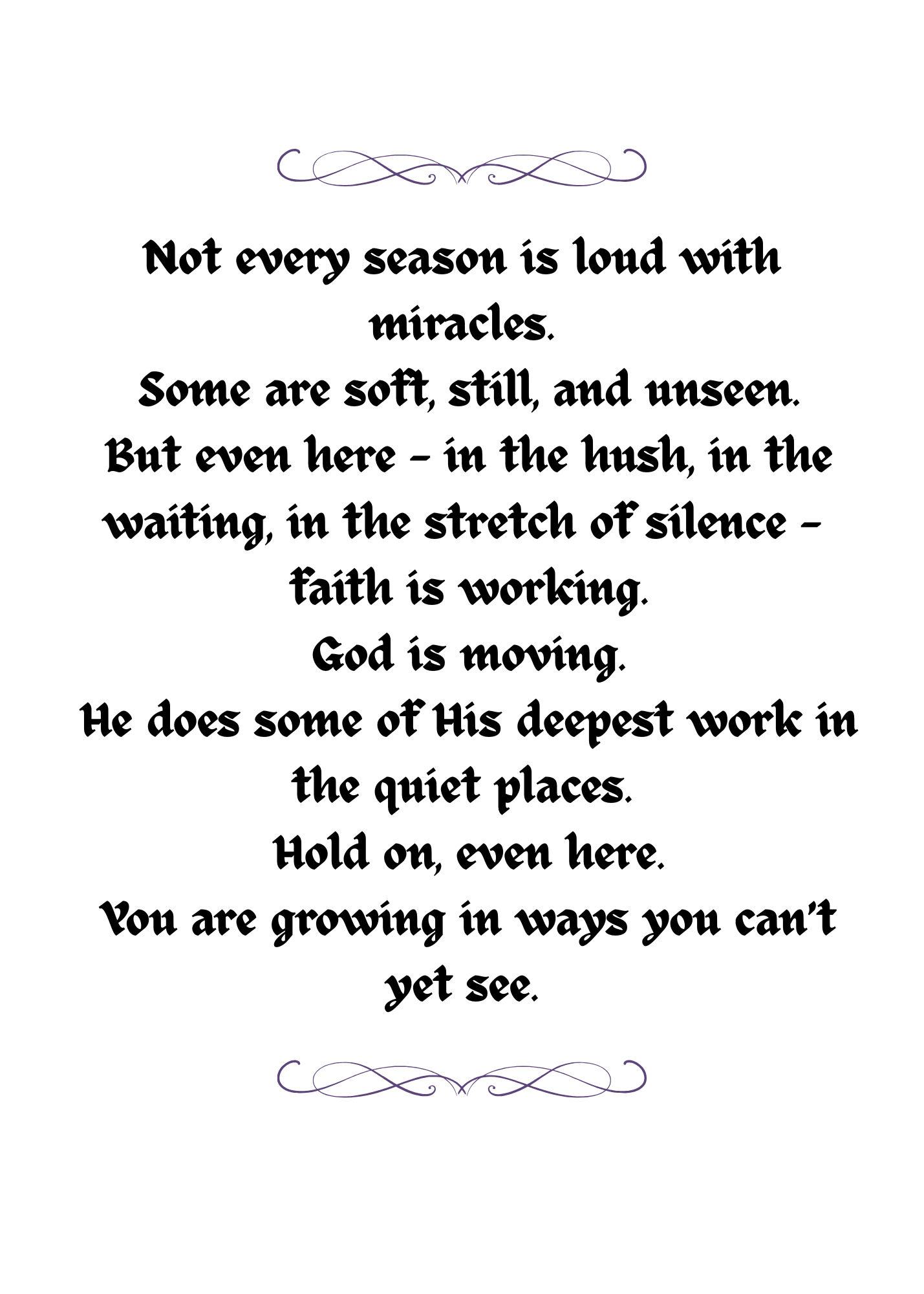 FAITH IN THE QUIET
