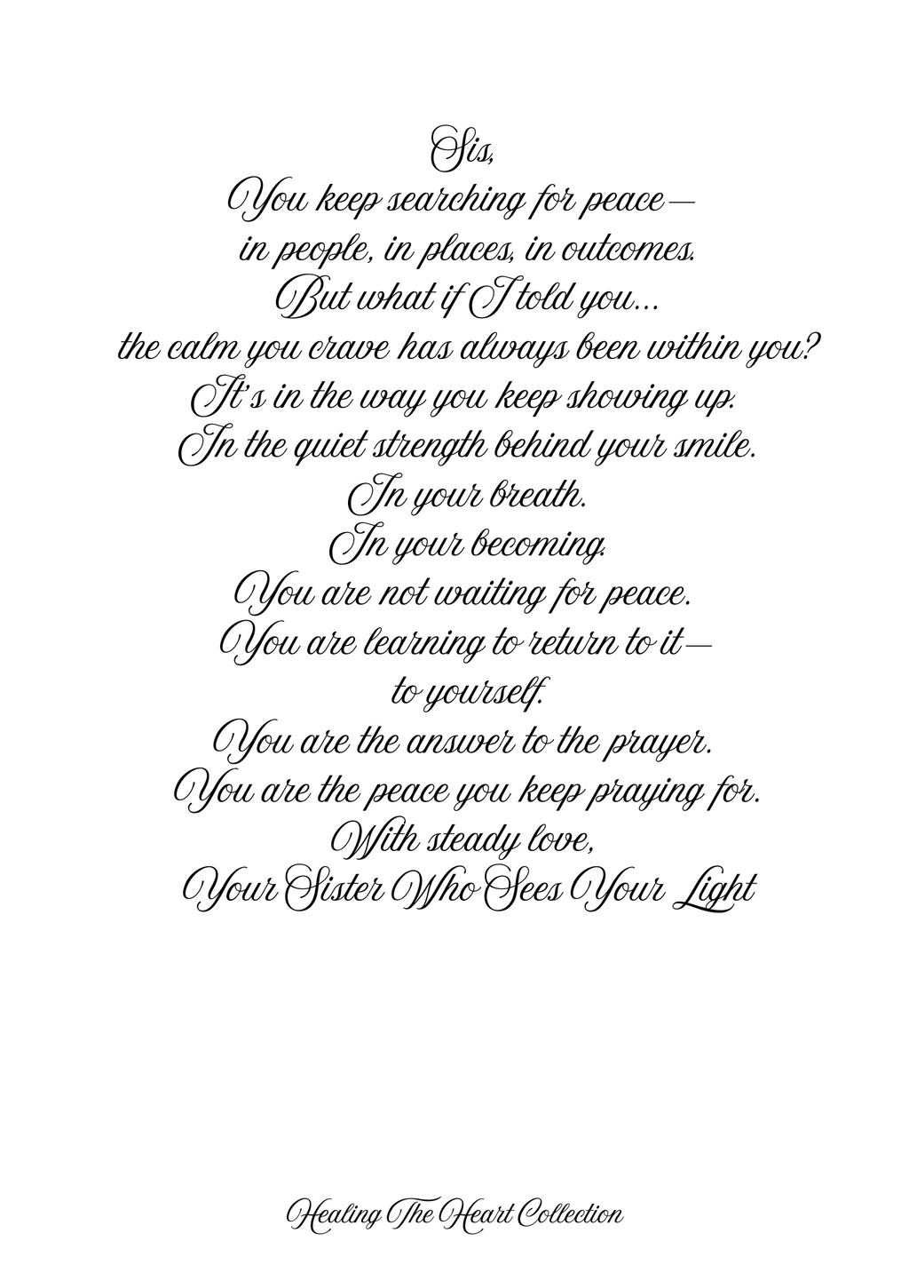You Are the Peace You Keep Praying For