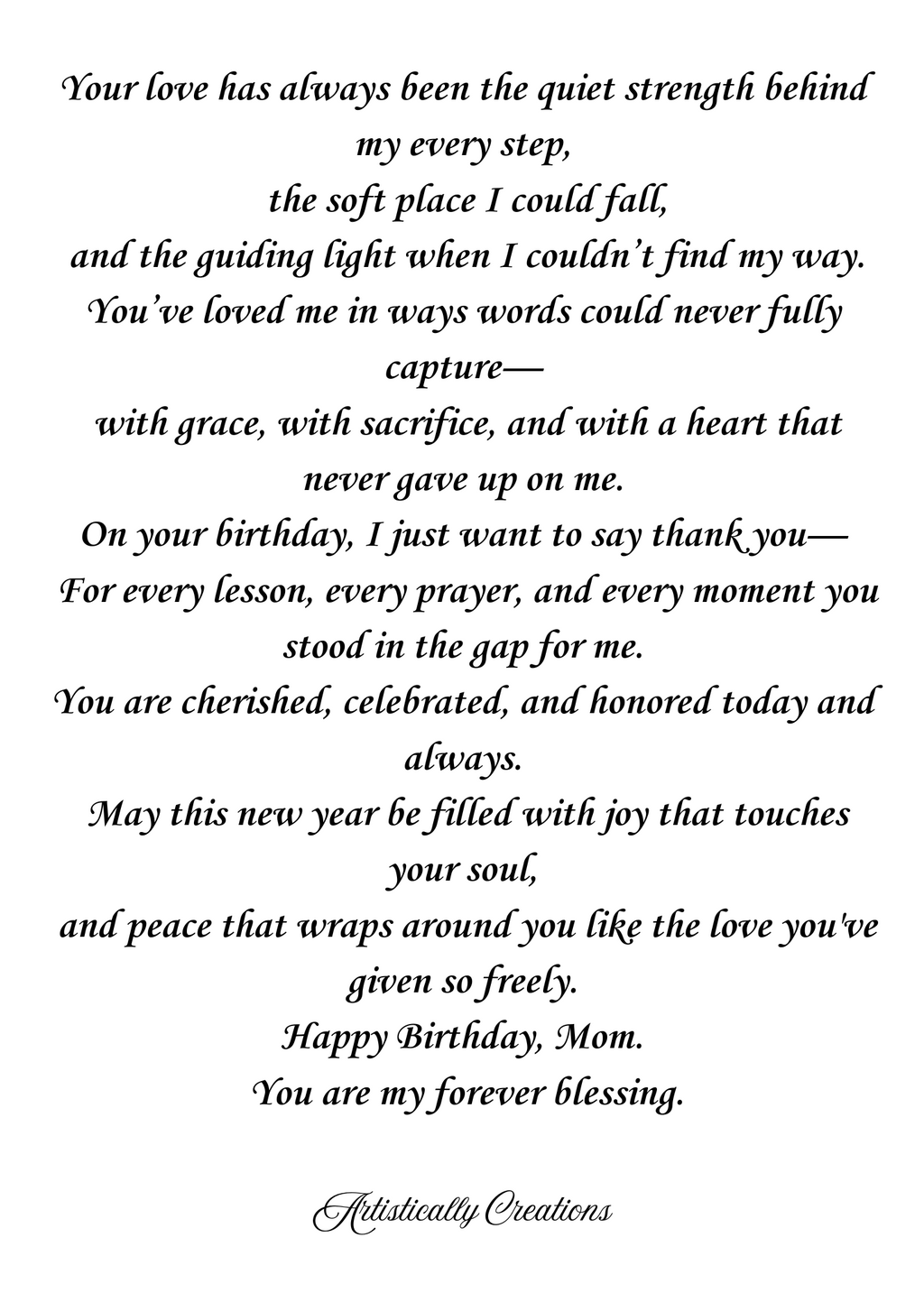BIRTHDAY CARD FOR MOM