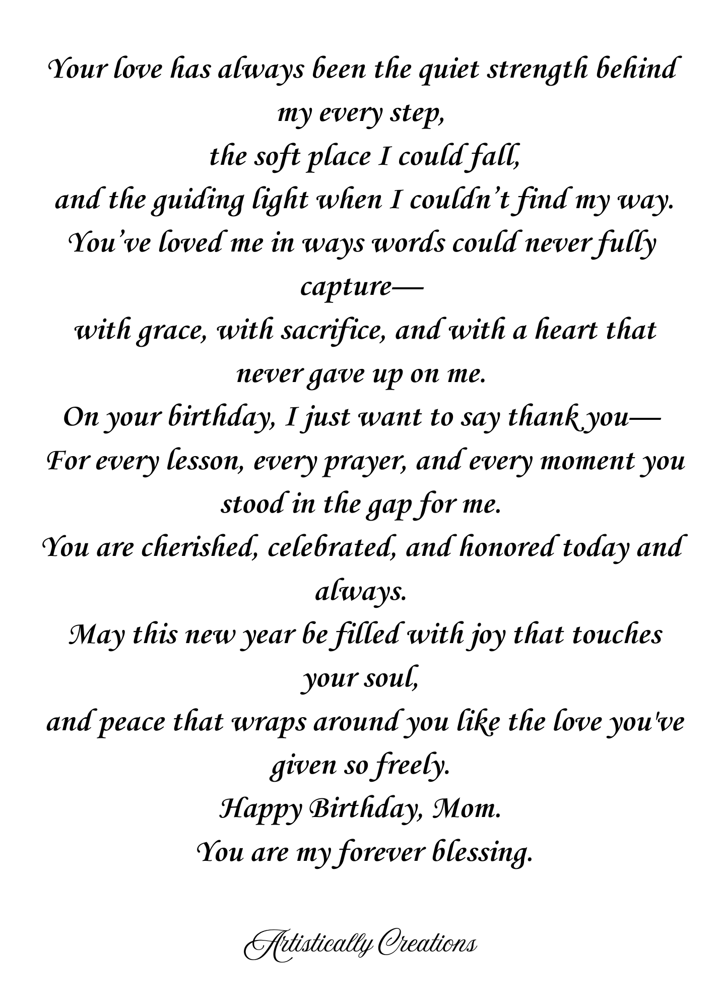 BIRTHDAY CARD FOR MOM