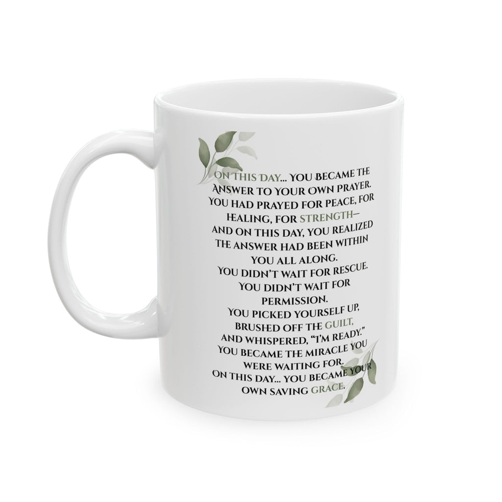 On This Day Recovery Mug | Sobriety Gift Coffee Cup | Inspirational 11oz  Ceramic Mug, Encouragement Gift
