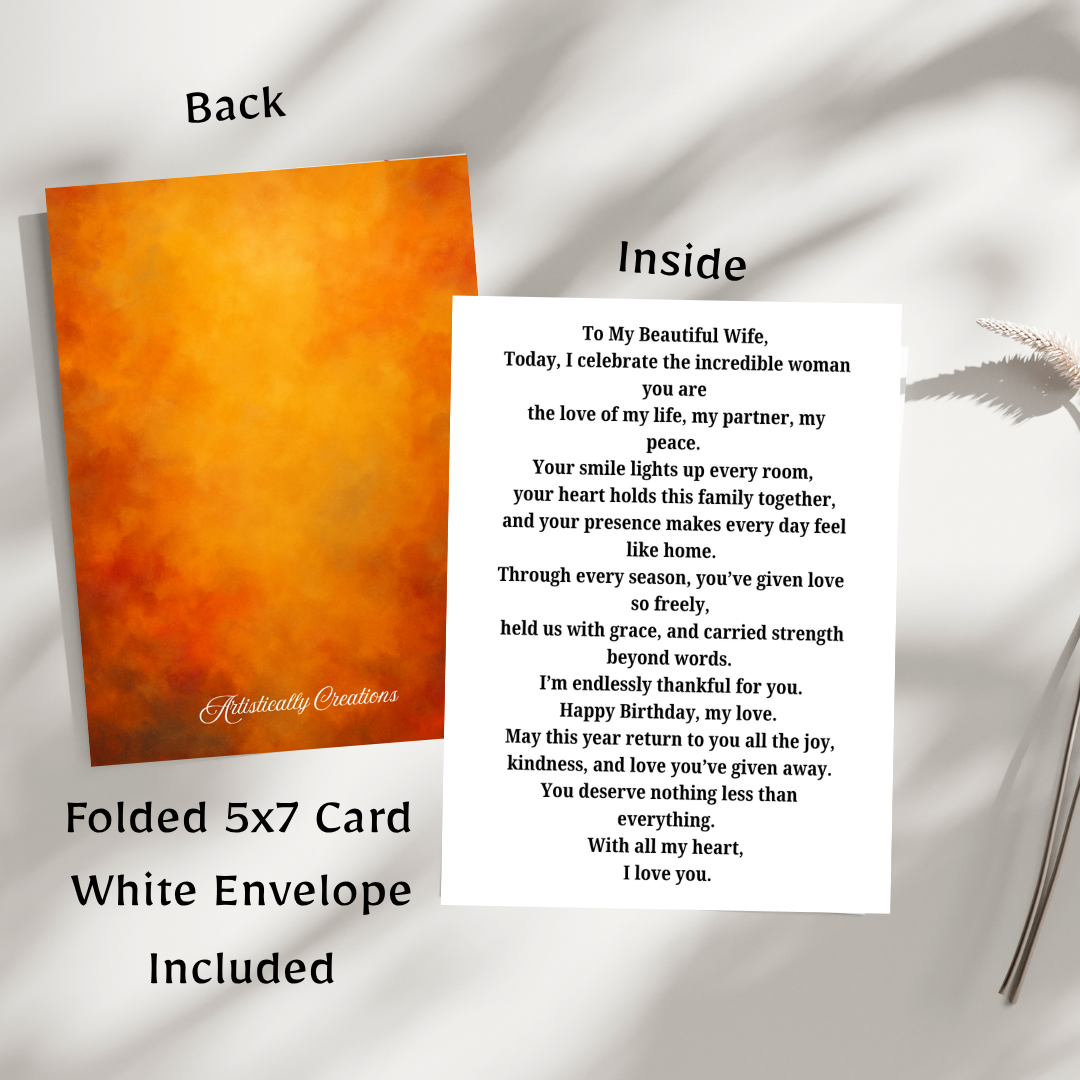 TO MY BEAUTIFUL WIFE