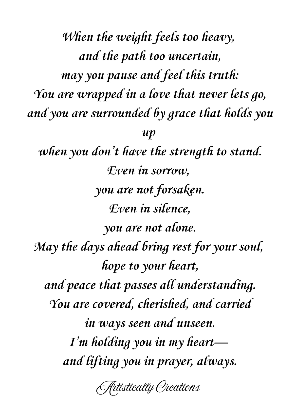 WRAPPED IN LOVE, SURROUNDED BY GRACE