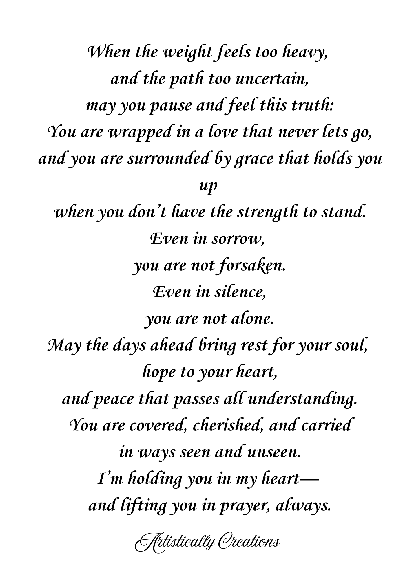 WRAPPED IN LOVE, SURROUNDED BY GRACE