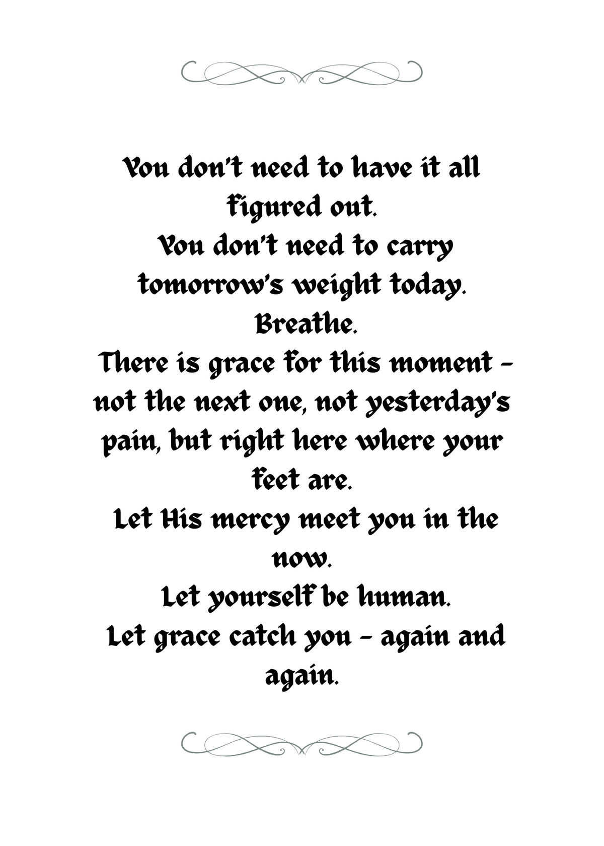 GRACE FOR THE MOMENT