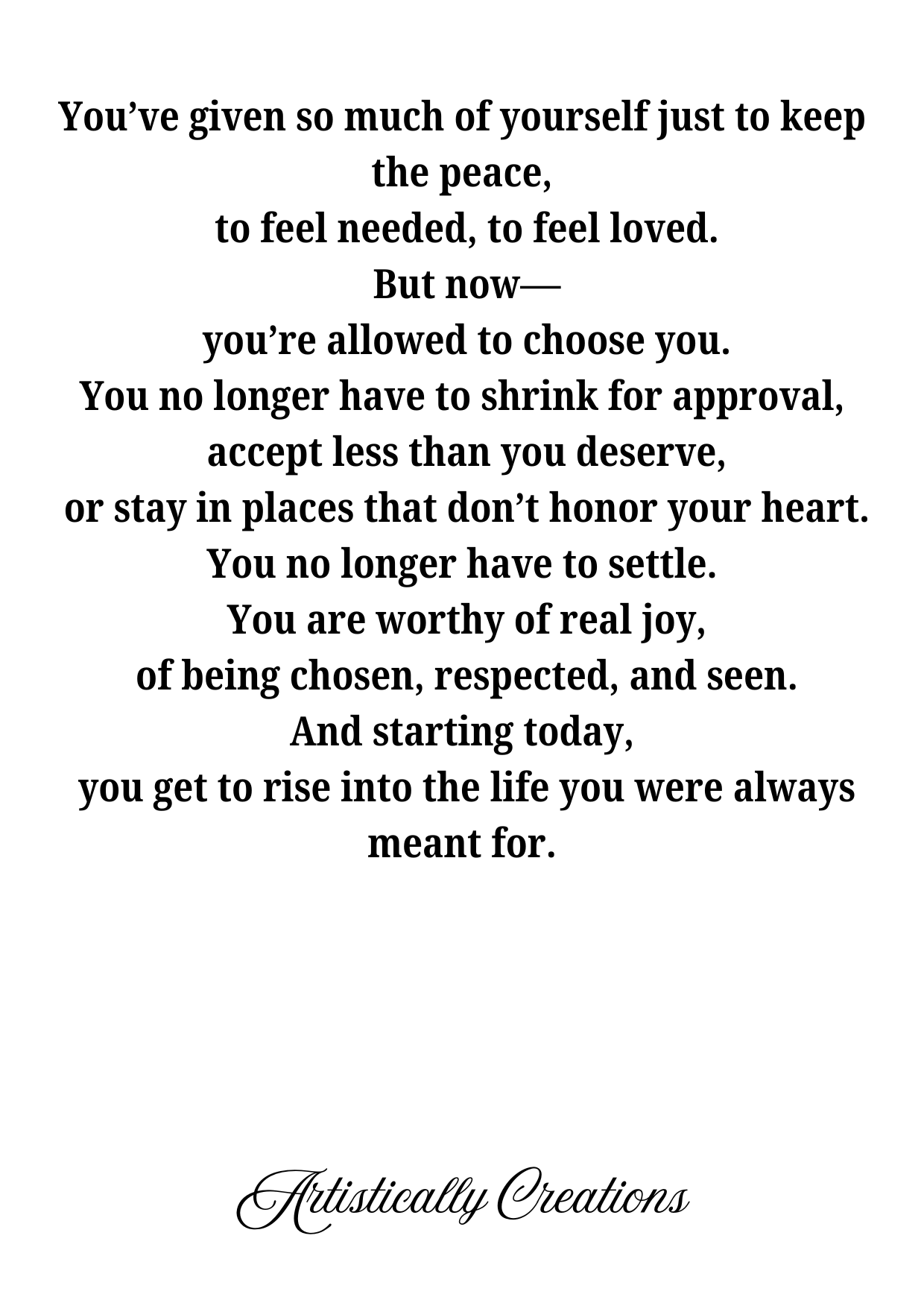 YOU NO LONGER HAVE TO SETTLE