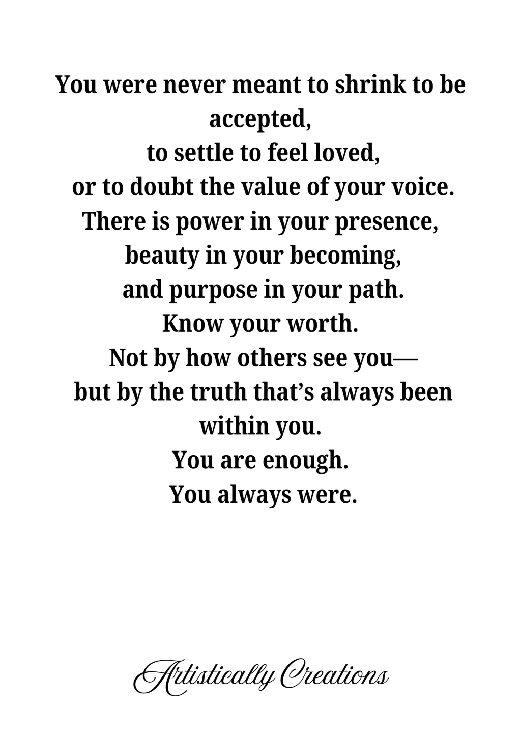 KNOW YOUR WORTH