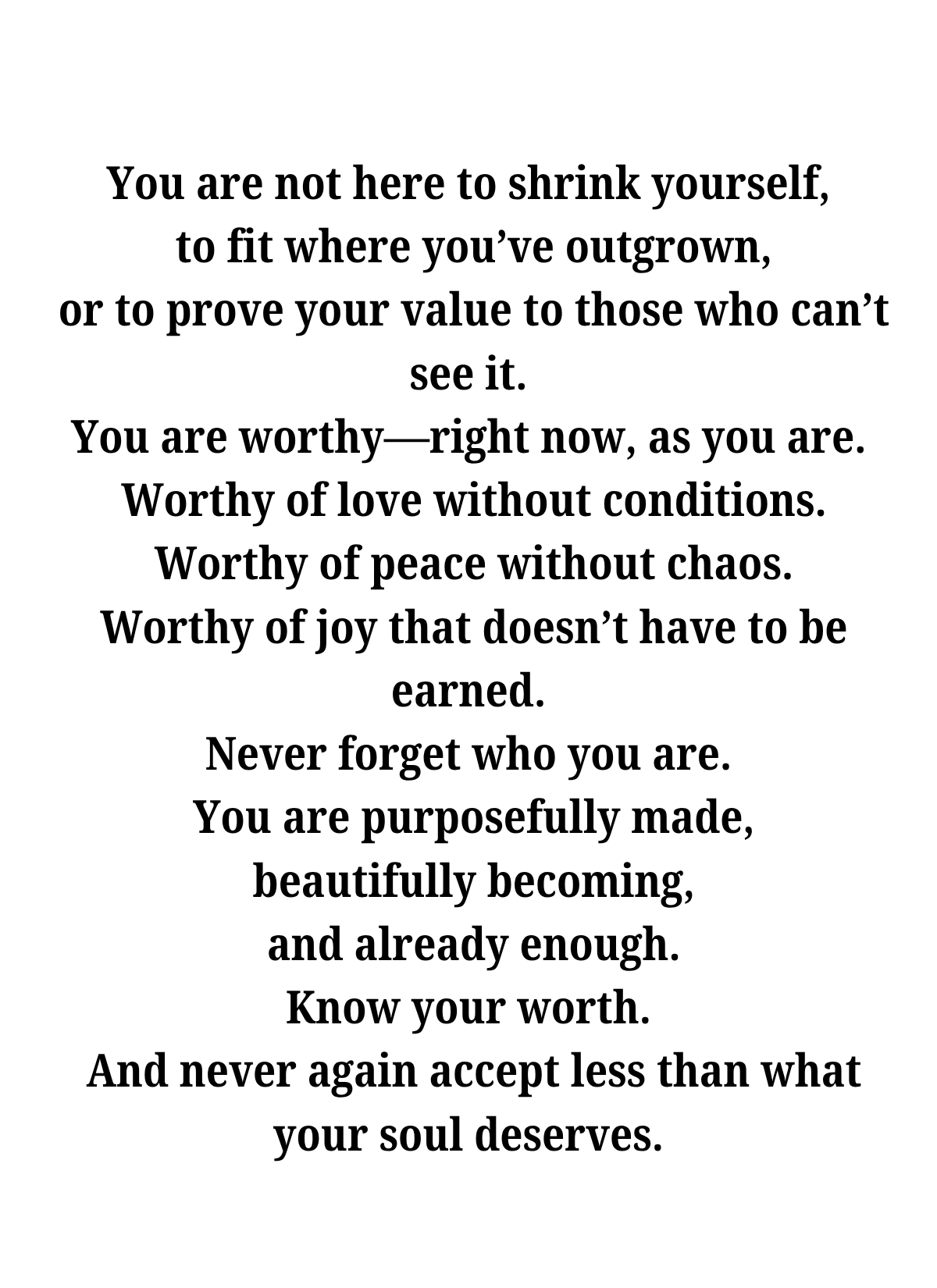 KNOW YOUR WORTH
