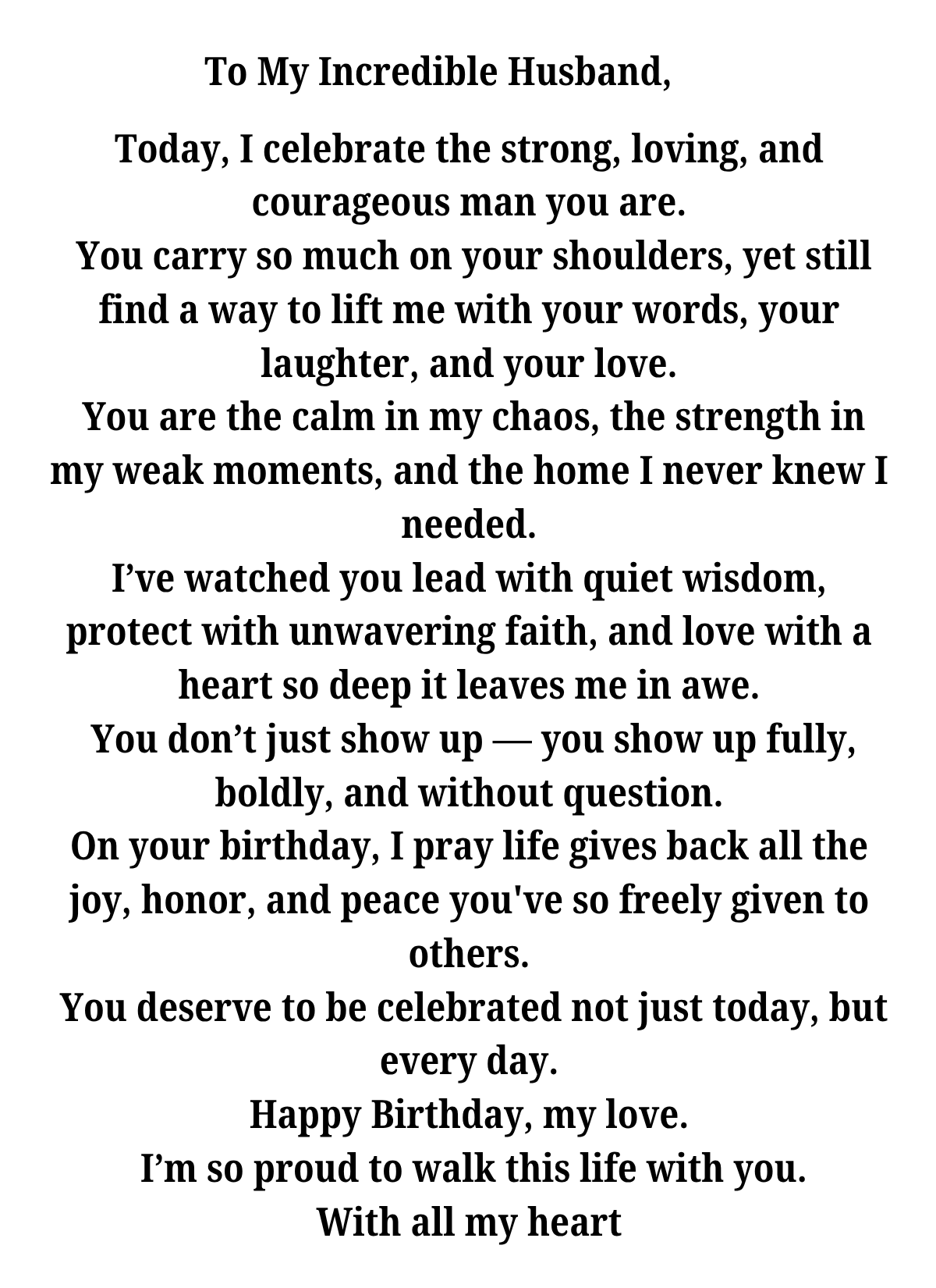 TO MY HUSBAND